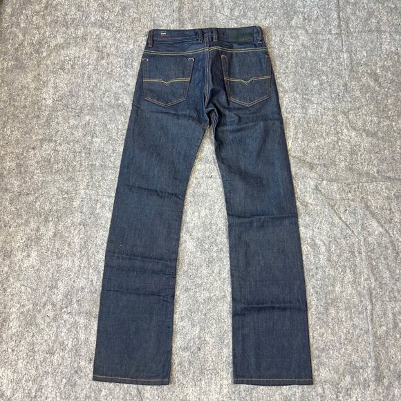 Diesel Viker Mens Jeans Size 26 L30 100% Cotton 100% Cow Leather Patch Dark Wash - Picture 16 of 16
